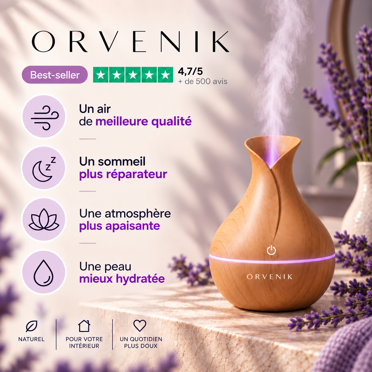 Humidificateur d’air ORVENIK