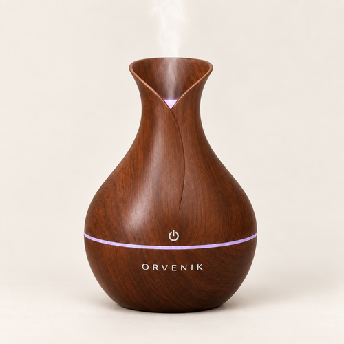 Humidificateur d’air ORVENIK – Diffuseur d’arômes effet bois