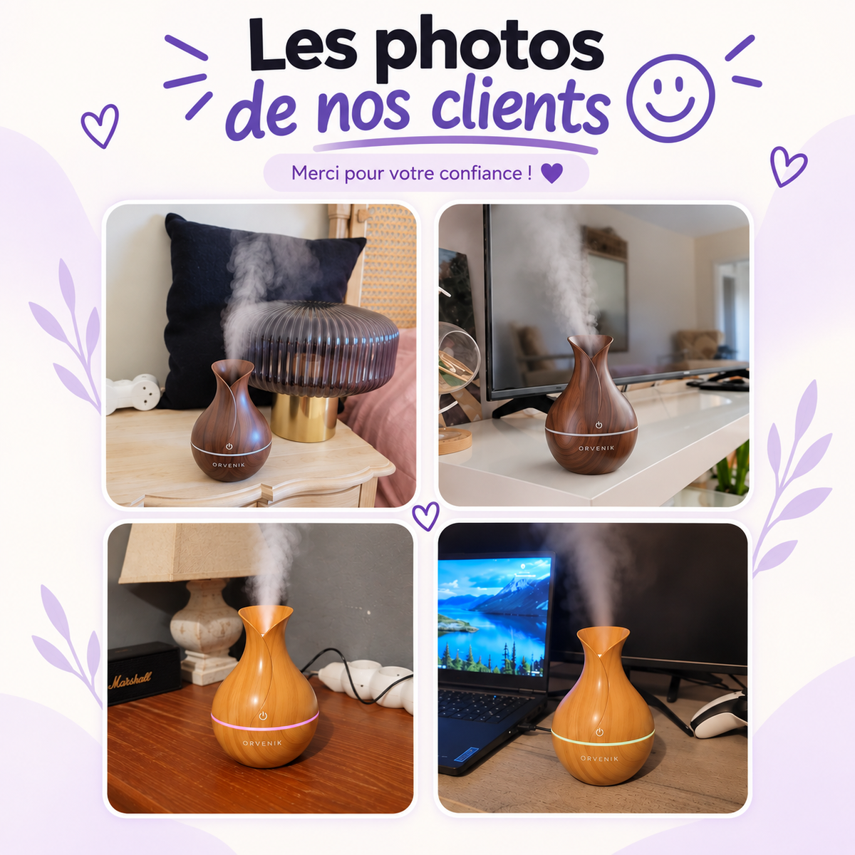 Humidificateur d’air ORVENIK